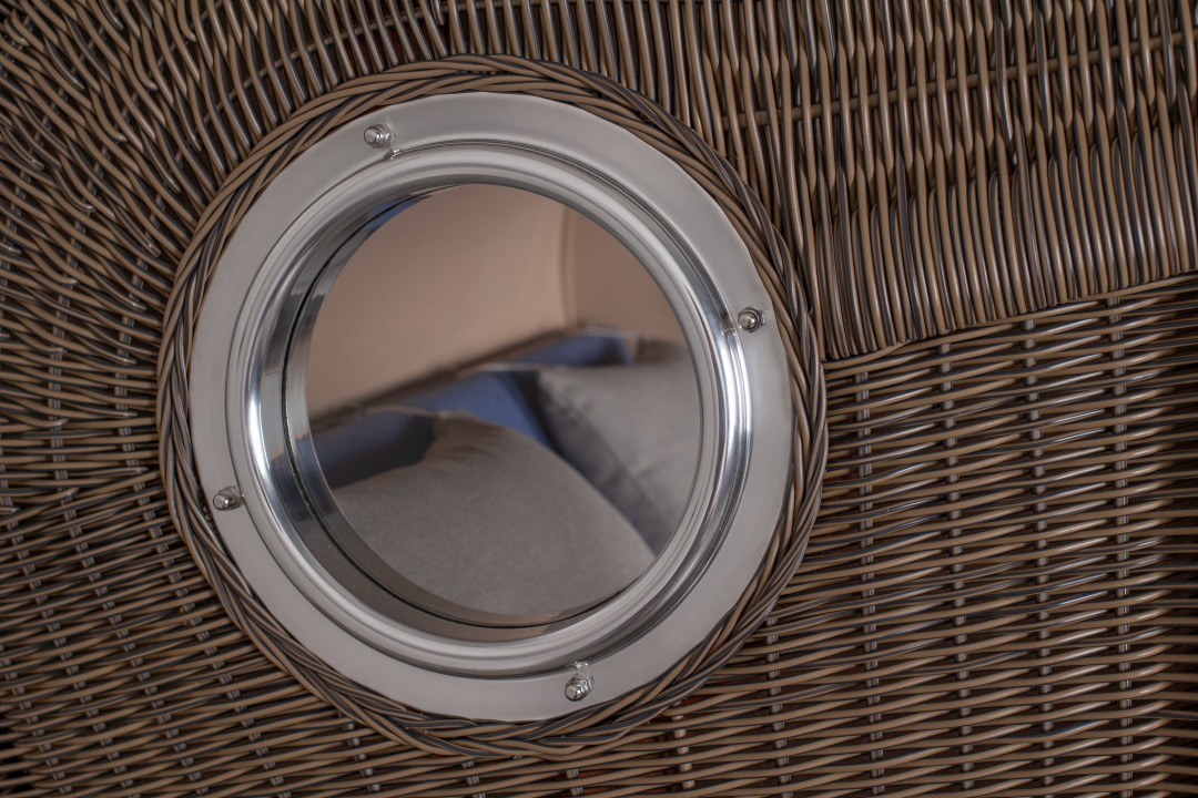 Strandkorb Westerland Mahagoni Bullauge ...